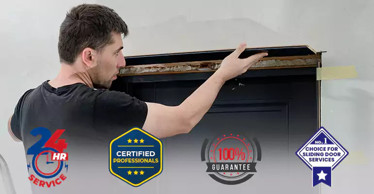 Wood Door Crack and Hole Repair in South Miami